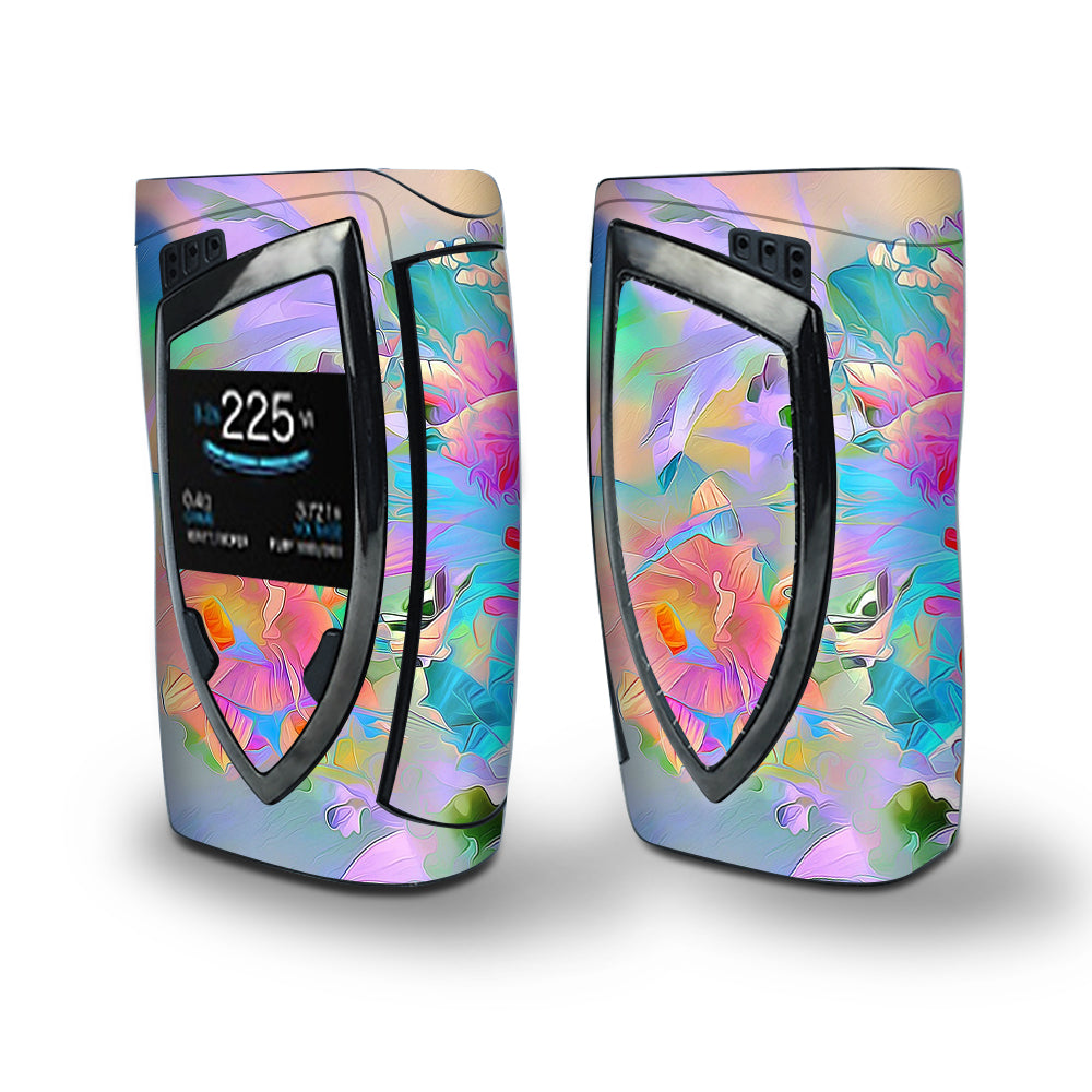 Skin Decal Vinyl Wrap for Smok Devilkin Kit 225w (includes TFV12 Prince Tank Skins) Vape Skins Stickers Cover / Watercolors Vibrant Floral Paint