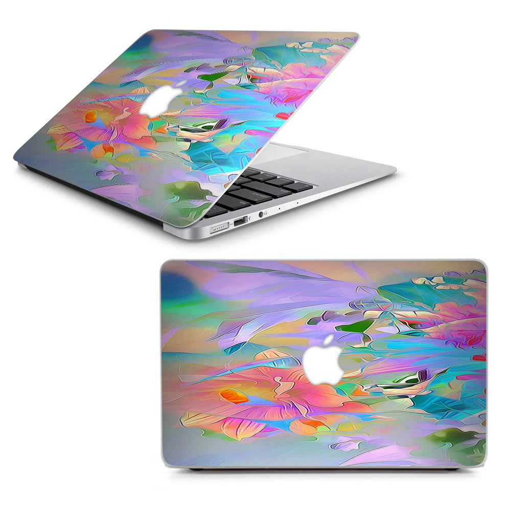  Watercolors Vibrant Floral Paint Macbook Air 13" A1369 A1466 Skin