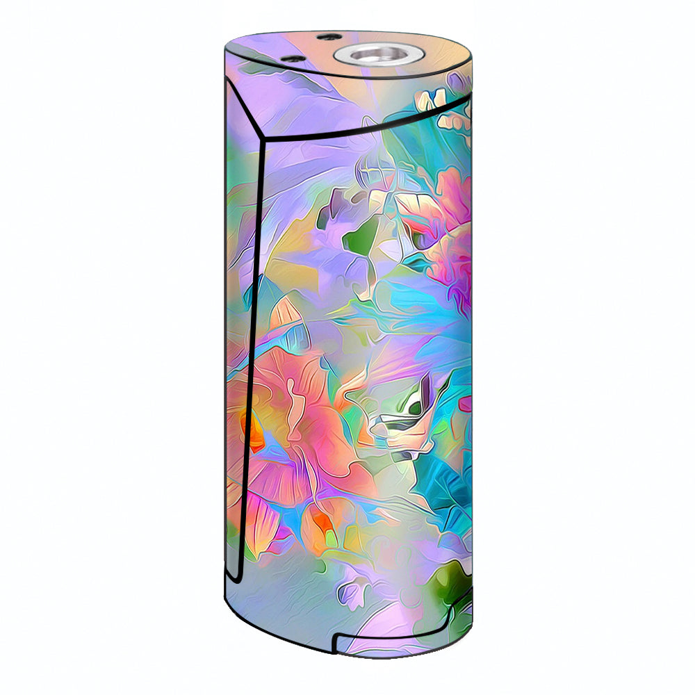  Watercolors Vibrant Floral Paint Smok Priv V8 60w Skin