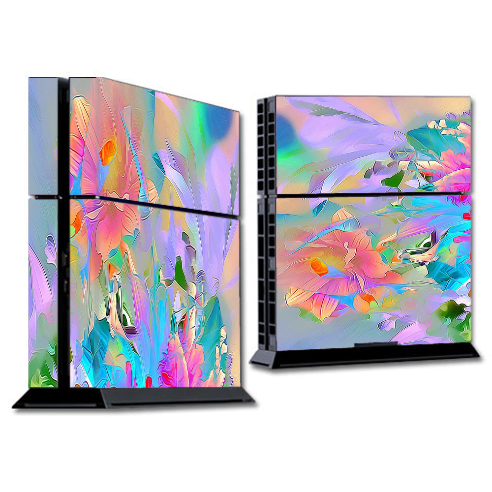  Watercolors Vibrant Floral Paint Sony Playstation PS4 Skin