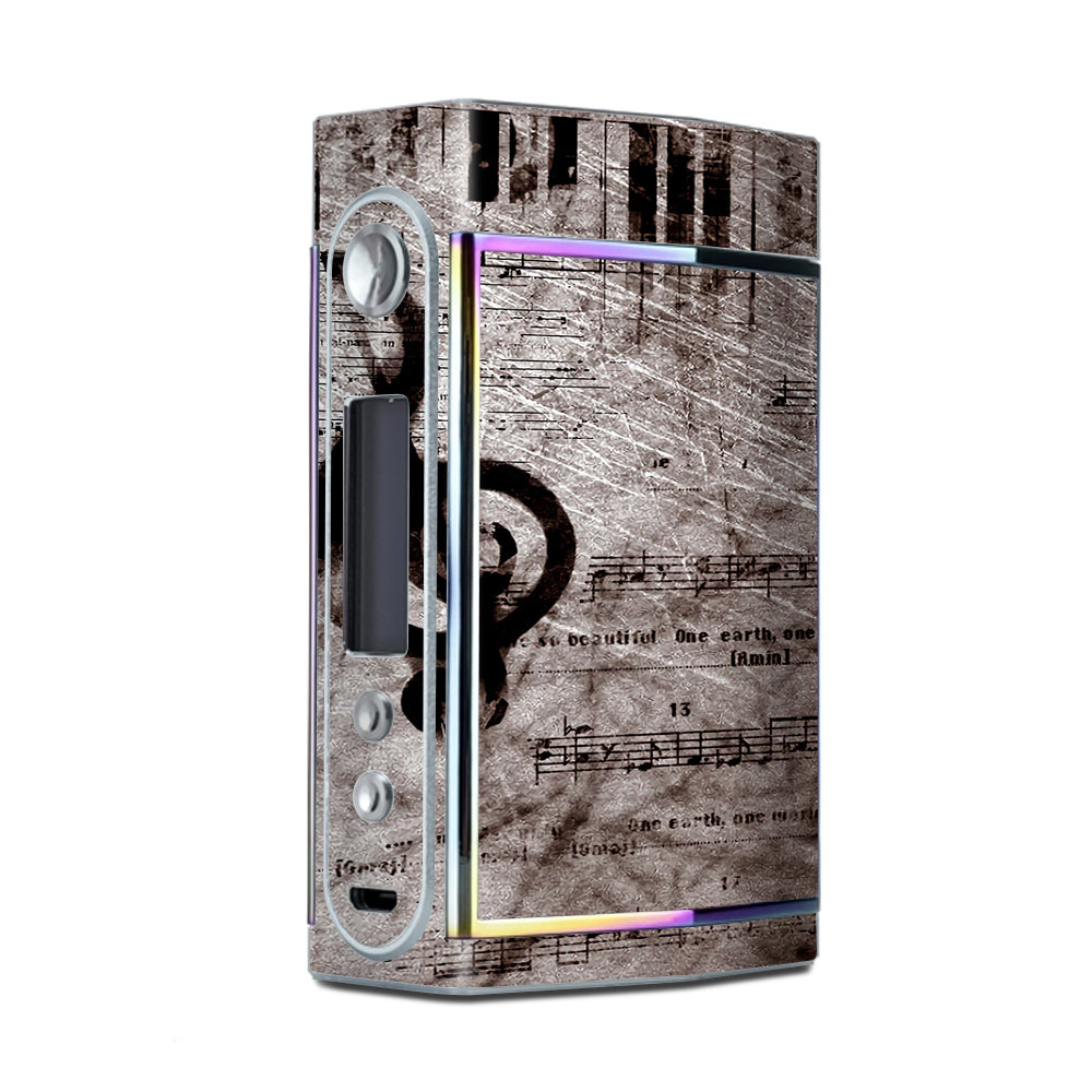  Vintage Piano Key Music Notes Book Page Too VooPoo Skin