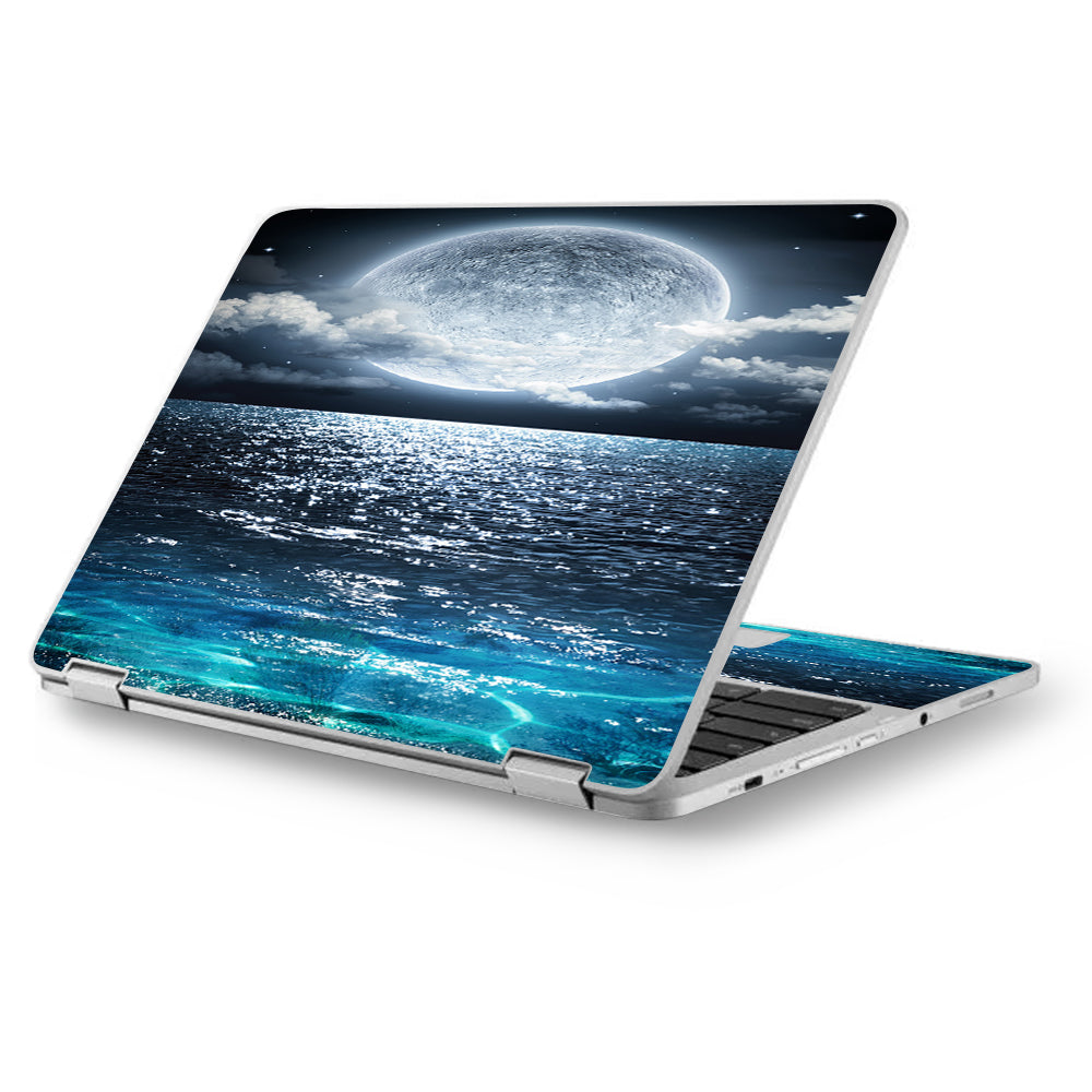  Giant Moon Over The Ocean  Asus Chromebook Flip 12.5" Skin