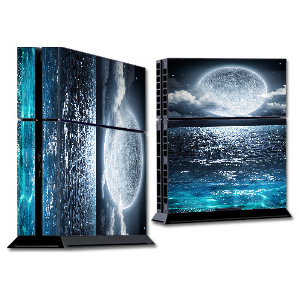  Giant Moon Over The Ocean  Sony Playstation PS4 Skin
