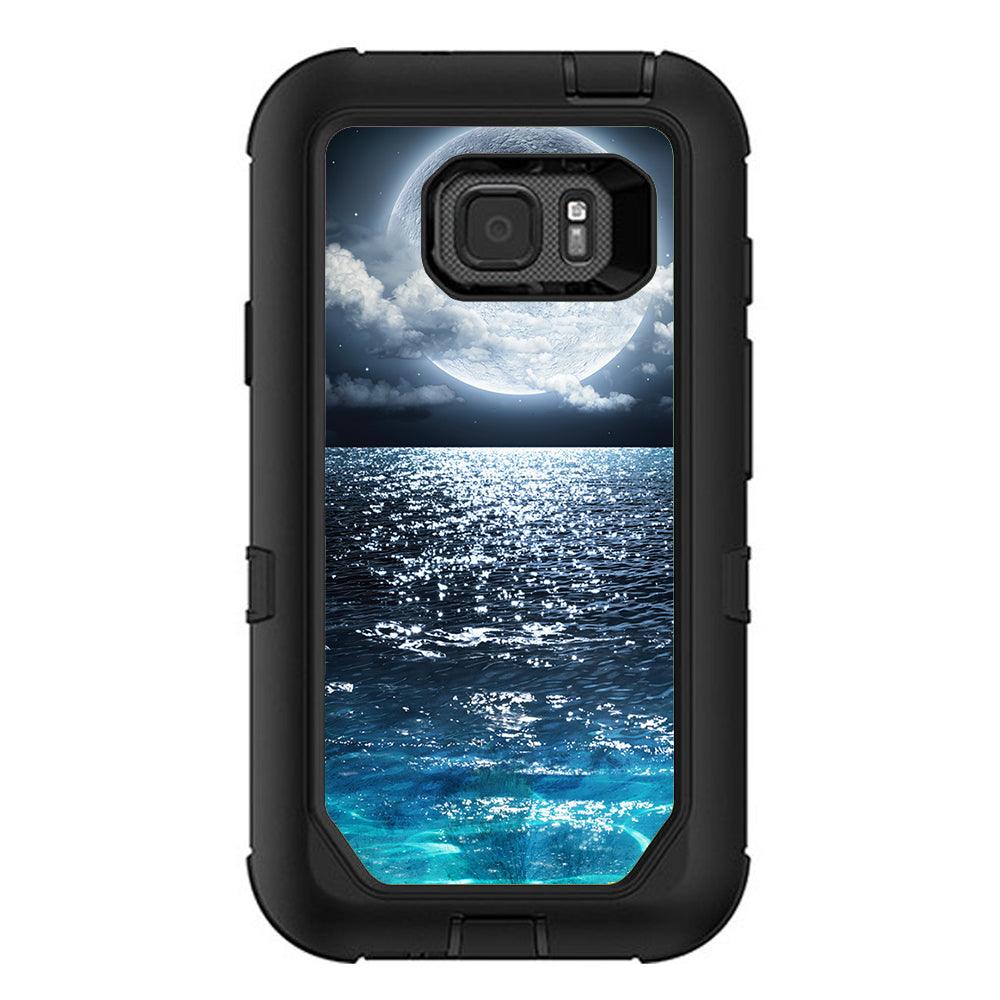  Giant Moon Over The Ocean Otterbox Defender Samsung Galaxy S7 Active Skin