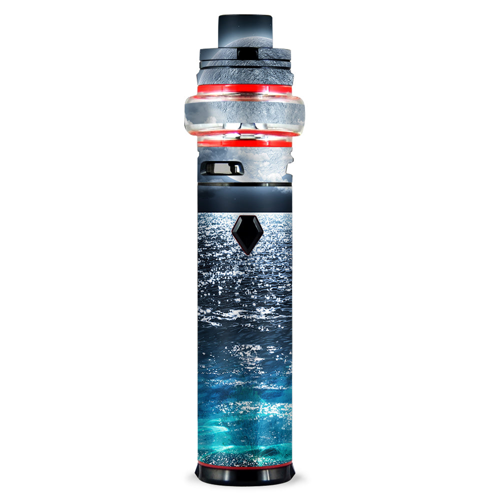  Giant Moon Over The Ocean Smok stick V9 Max Skin