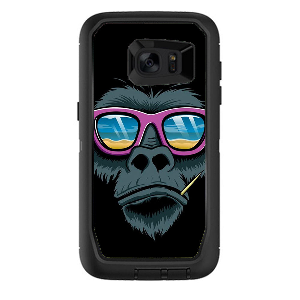  Chimp Toothpick Sunglasses Otterbox Defender Samsung Galaxy S7 Edge Skin