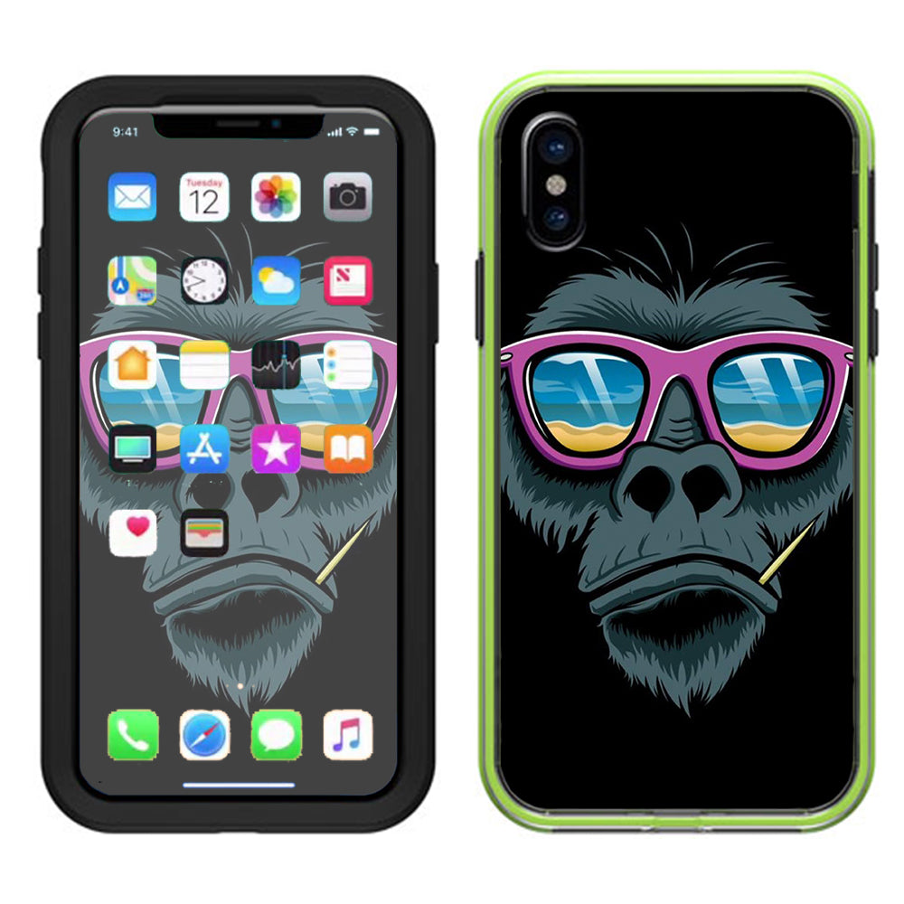  Chimp Toothpick Sunglasses Lifeproof Slam Case iPhone X Skin