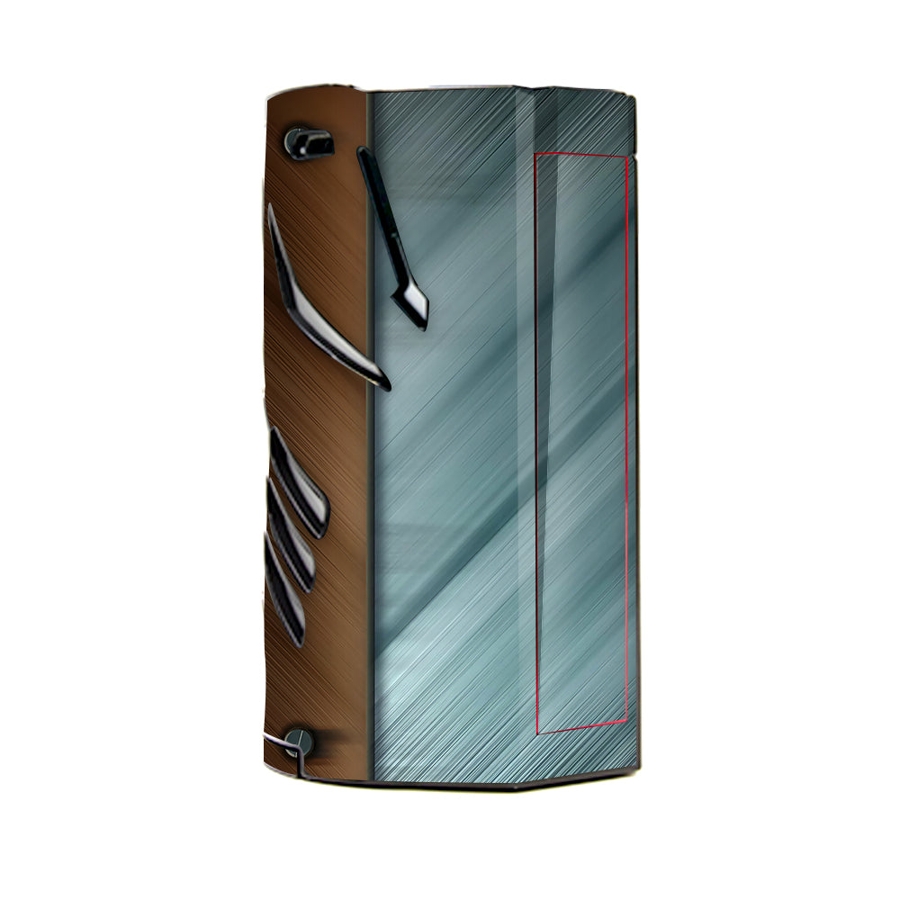  Blue Brown Rivets Metal Panel T-Priv 3 Smok Skin