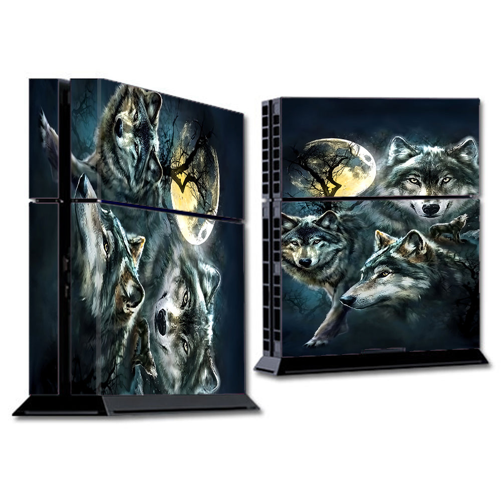  3 Wolves Moonlight Sony Playstation PS4 Skin