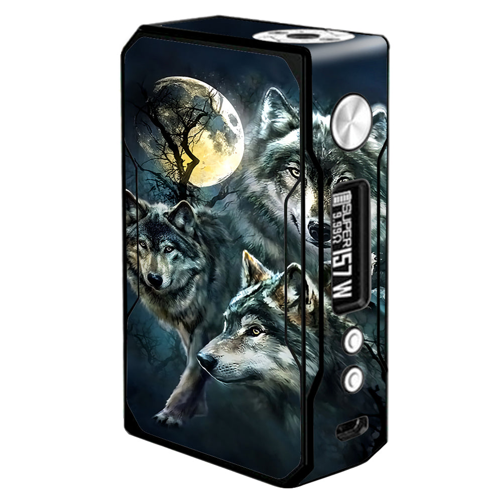 Skin Decal for Voopoo Drag 157W Vape / 3 Wolves Moonlight itsaskin.com Skin Decal for Voopoo Drag 157W Vape / 3 Wolves Moonlight itsaskin.com