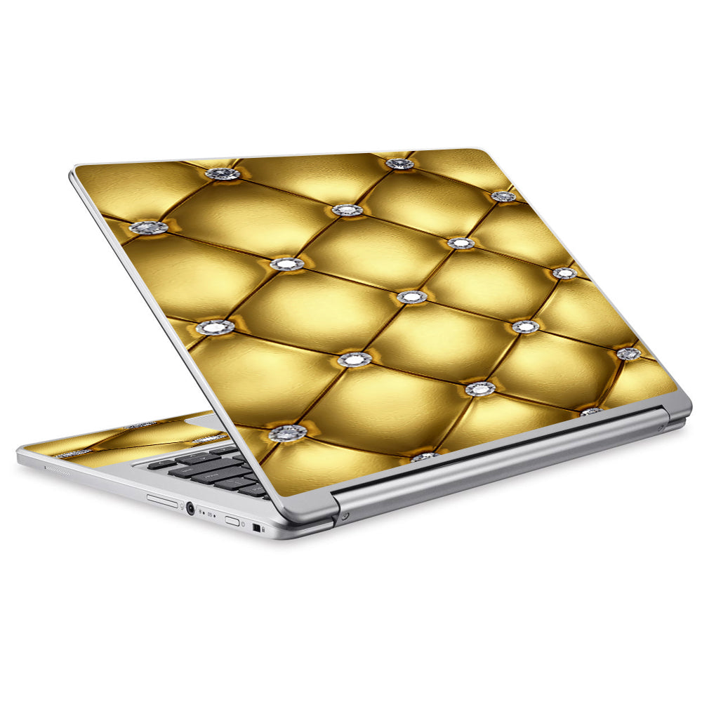  Gold Diamond Chesterfield Acer Chromebook R13 Skin