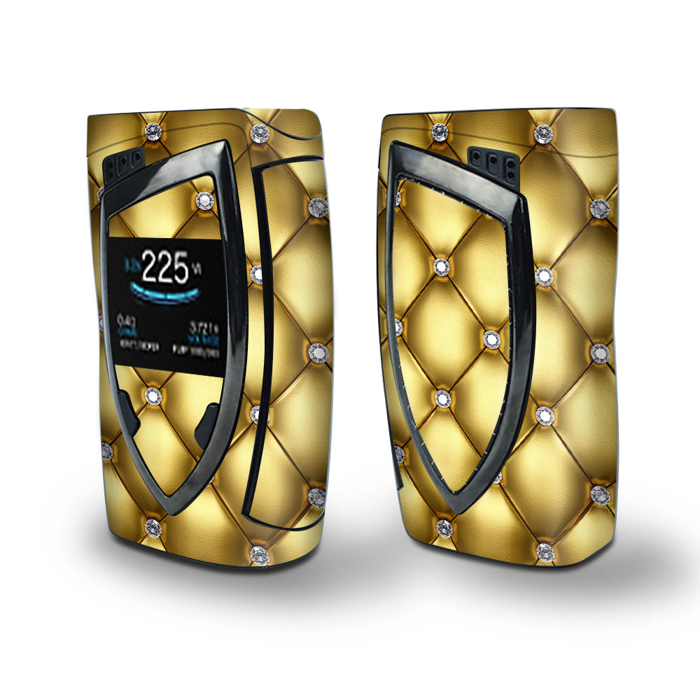 Skin Decal Vinyl Wrap for Smok Devilkin Kit 225w (includes TFV12 Prince Tank Skins) Vape Skins Stickers Cover / Gold Diamond Chesterfield