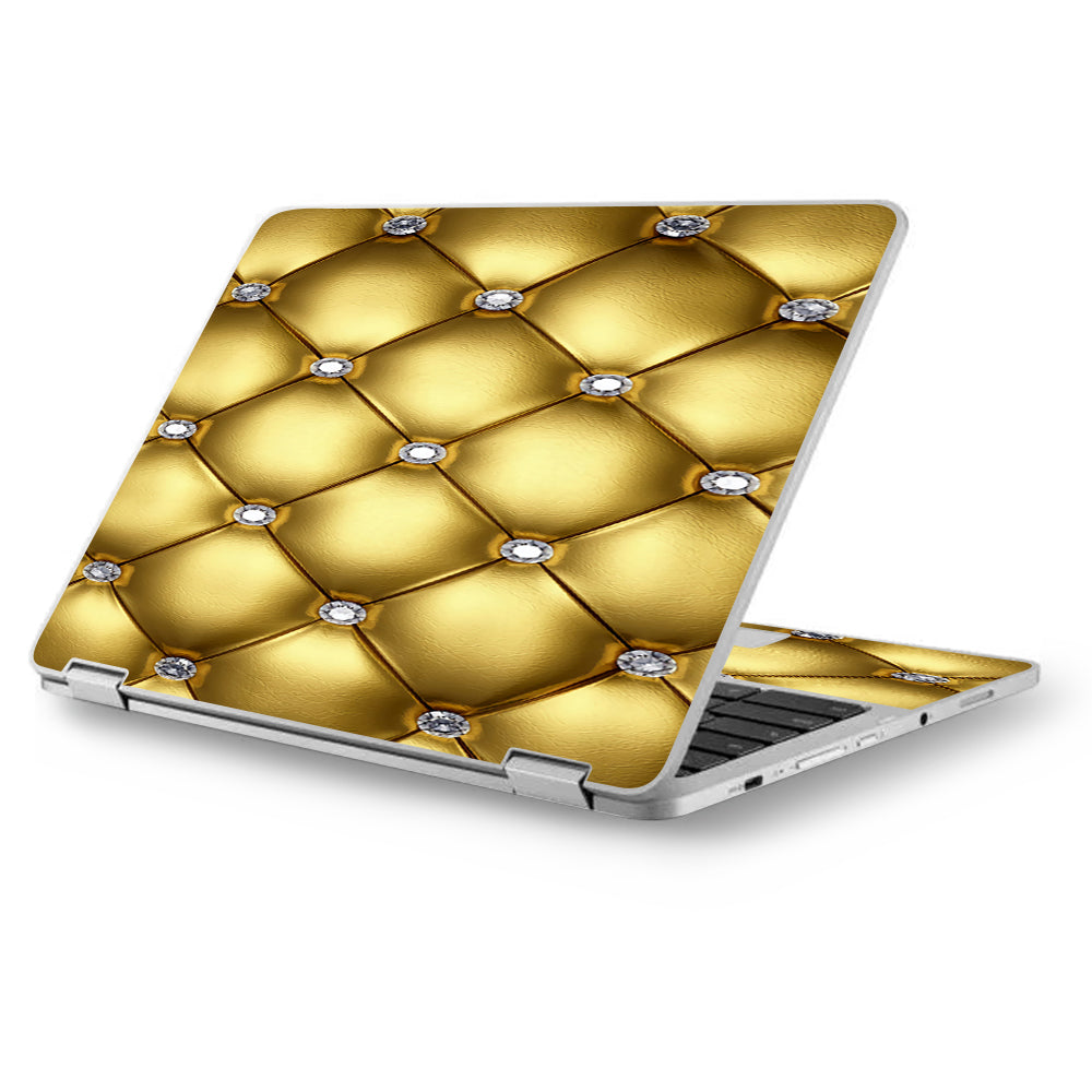  Gold Diamond Chesterfield Asus Chromebook Flip 12.5" Skin