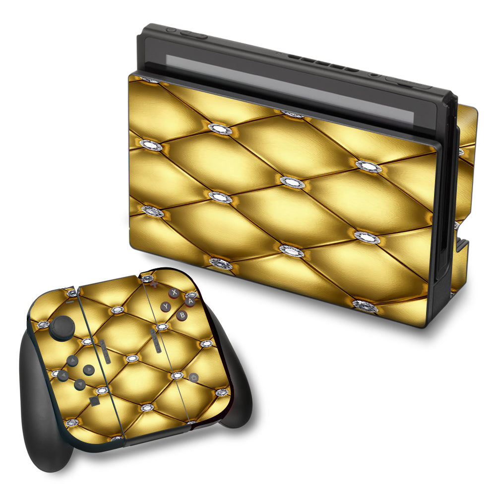  Gold Diamond Chesterfield Nintendo Switch Skin