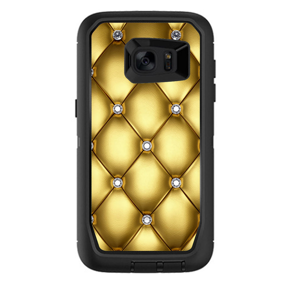  Gold Diamond Chesterfield Otterbox Defender Samsung Galaxy S7 Edge Skin