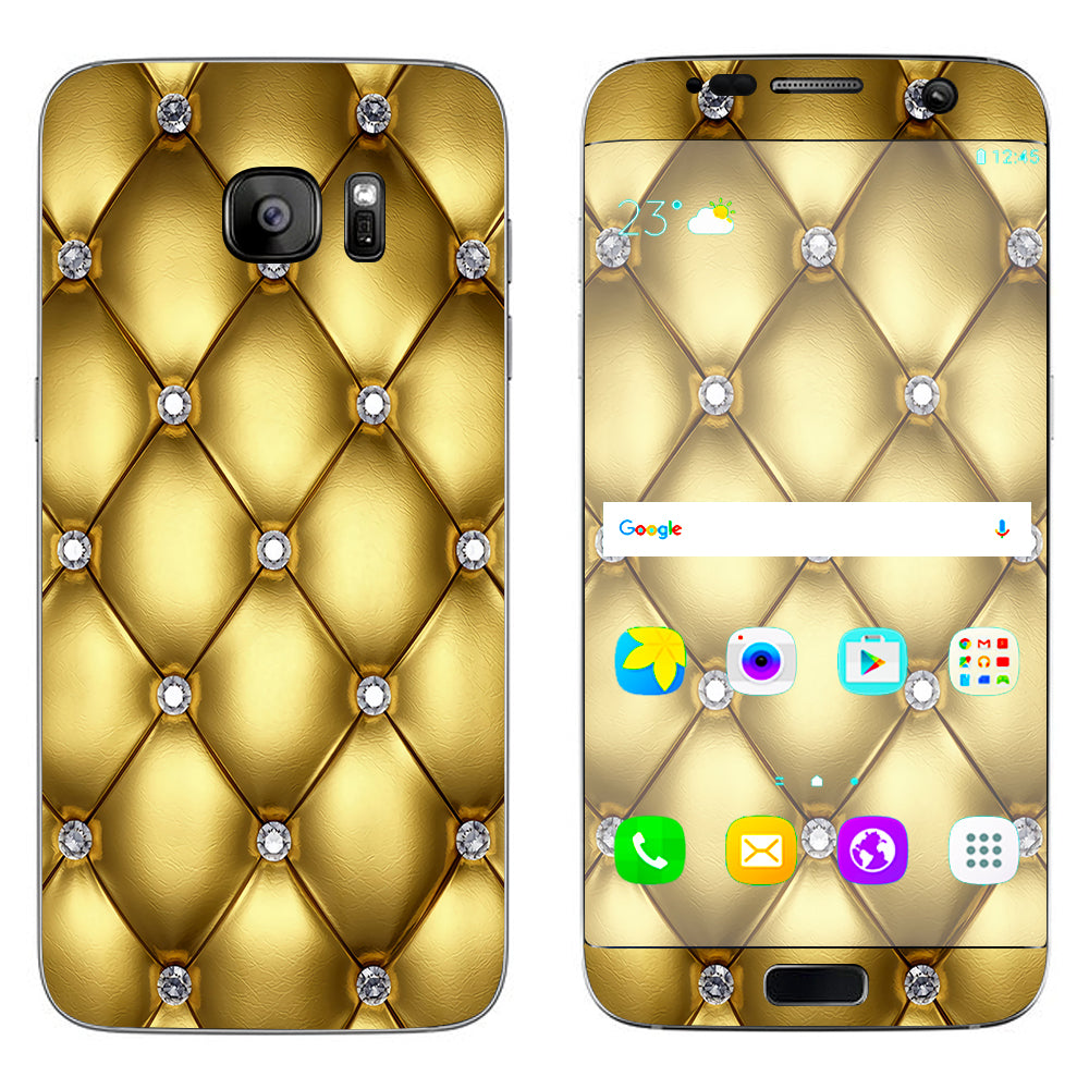  Gold Diamond Chesterfield Samsung Galaxy S7 Edge Skin
