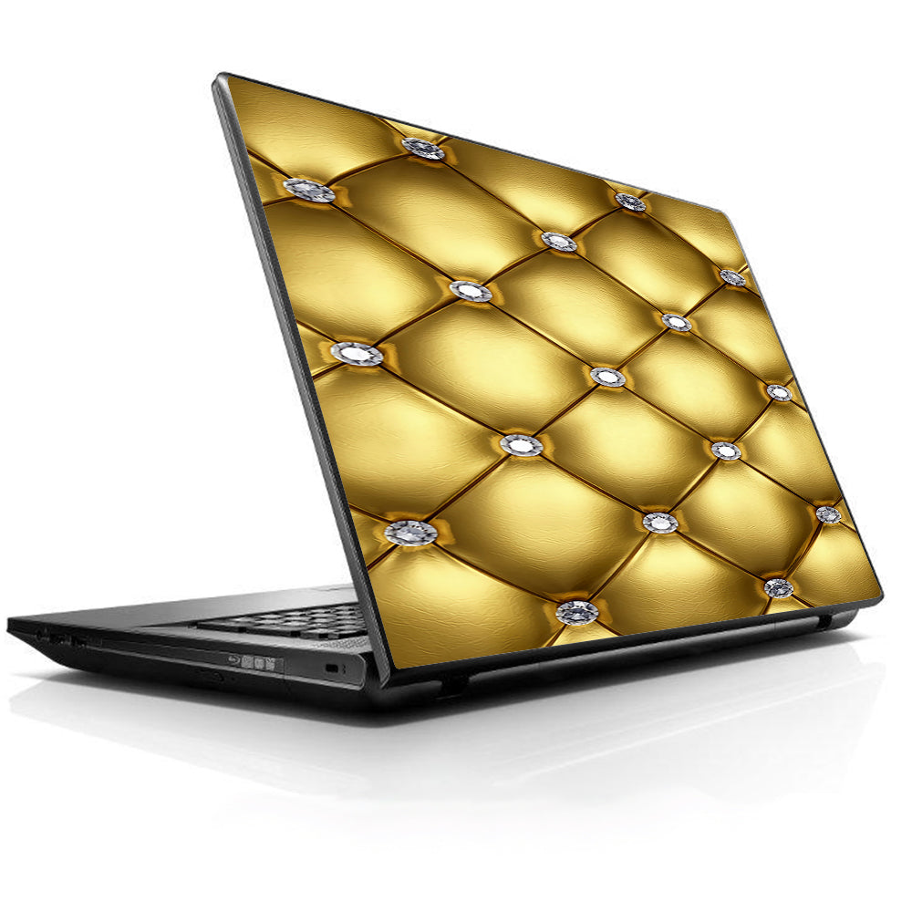  Gold Diamond Chesterfield Universal 13 to 16 inch wide laptop Skin