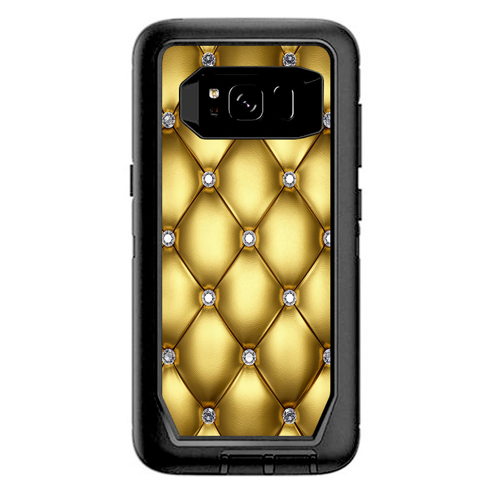  Gold Diamond Chesterfield Otterbox Defender Samsung Galaxy S8 Skin