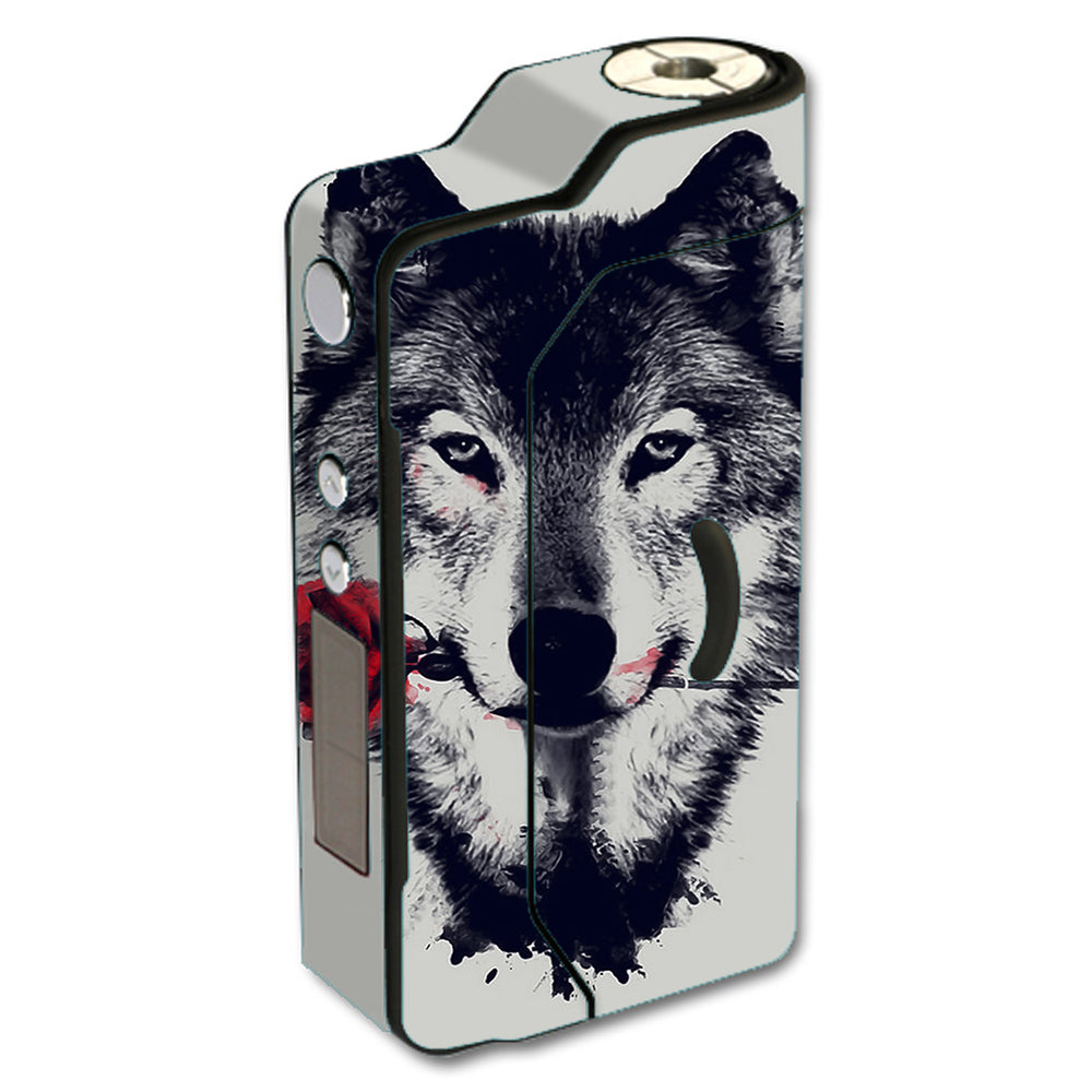  Wolf With Rose In Mouth Sigelei 150W TC Skin