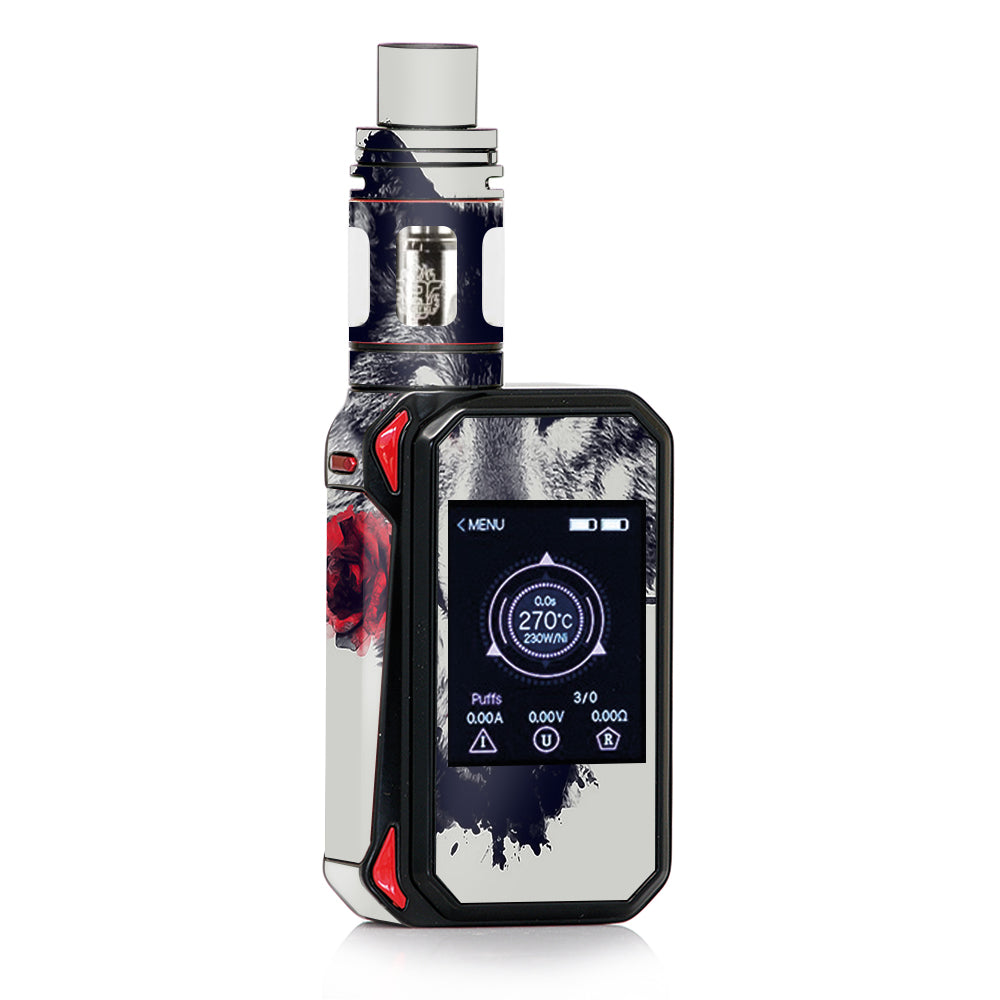  Wolf With Rose In Mouth Smok G-priv 2 Skin