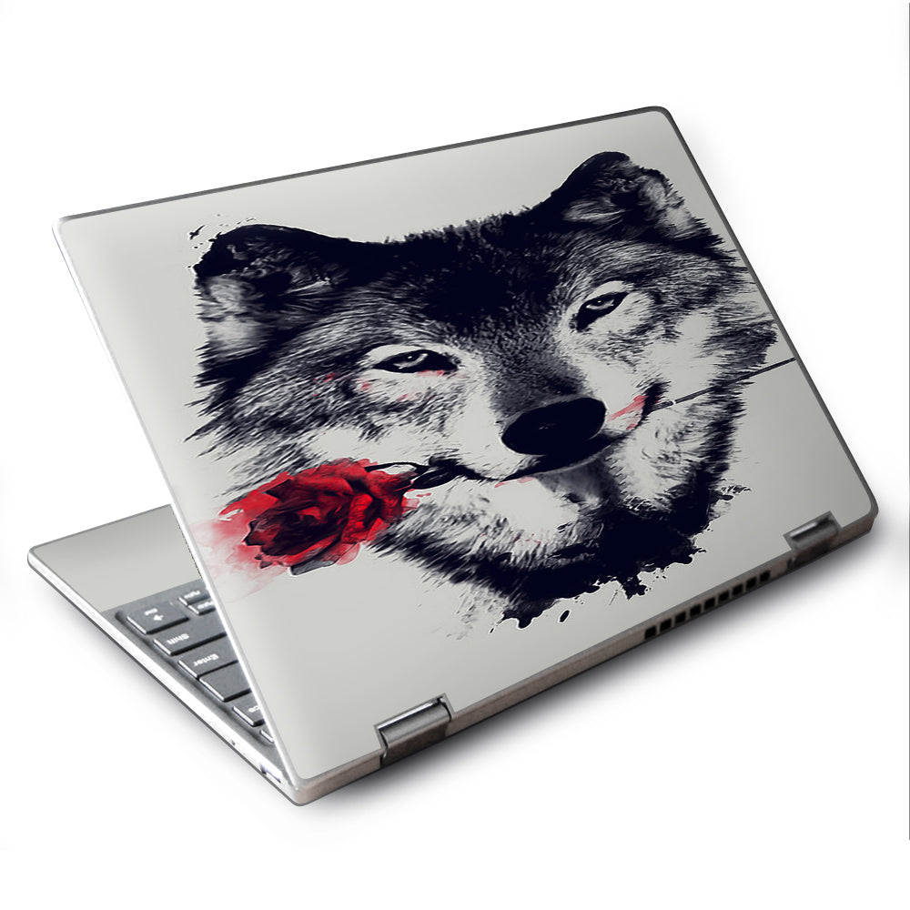  Wolf With Rose In Mouth Lenovo Yoga 710 11.6" Skin
