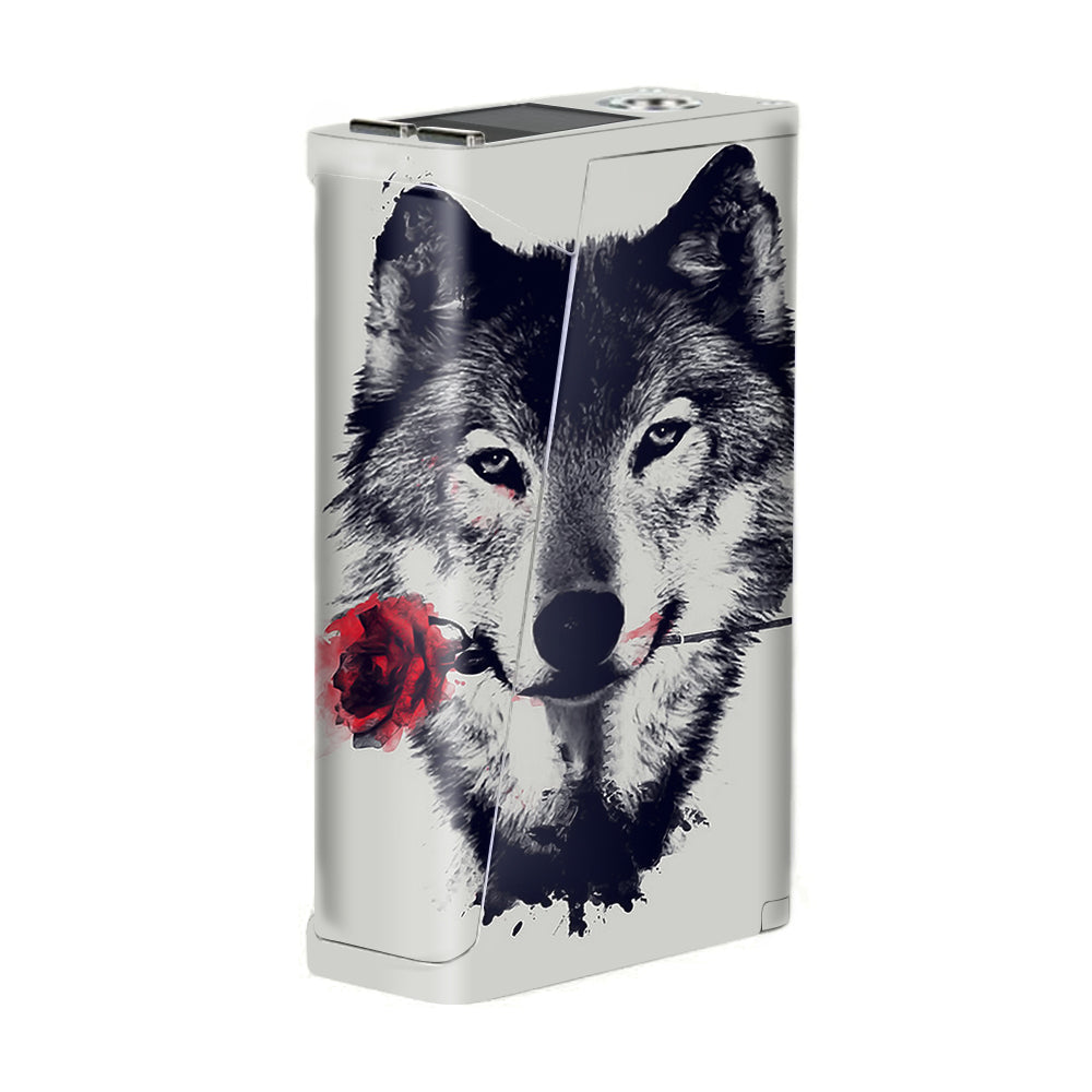  Wolf With Rose In Mouth Smok H-Priv Skin