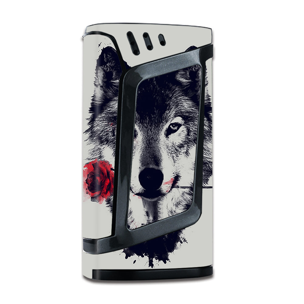  Wolf With Rose In Mouth Smok Alien 220W Skin