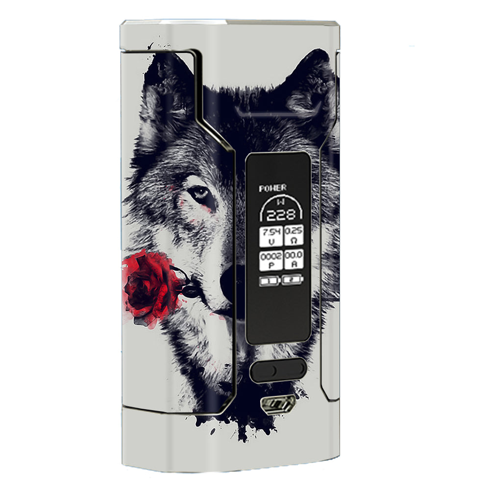  Wolf With Rose In Mouth Wismec Predator 228 Skin