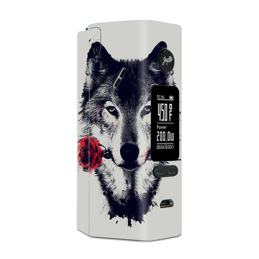  Wolf With Rose In Mouth Wismec Reuleaux RX 2/3 combo kit Skin