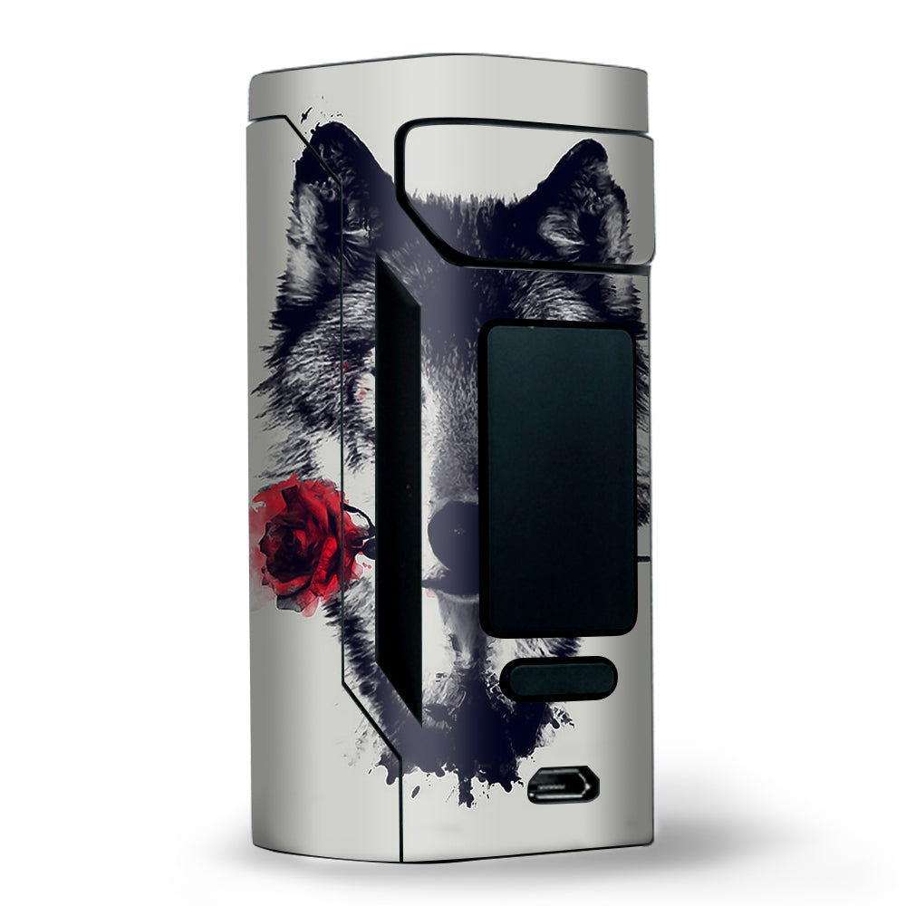  Wolf With Rose In Mouth Wismec RX2 20700 Skin