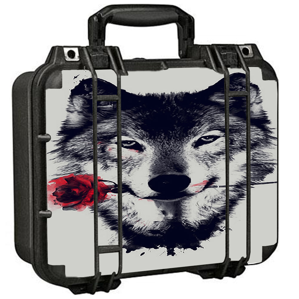  Wolf With Rose In Mouth Pelican Case 1400 Skin