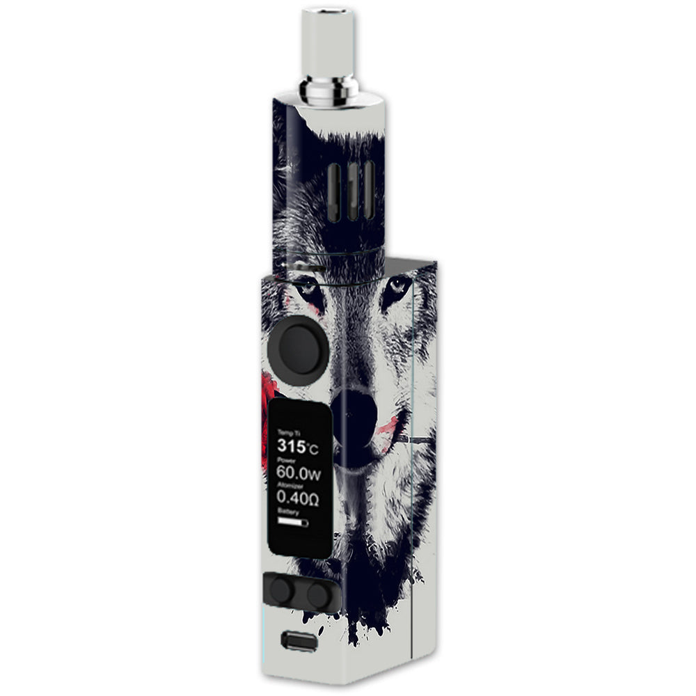  Wolf With Rose In Mouth Joyetech Evic VTC Mini Skin