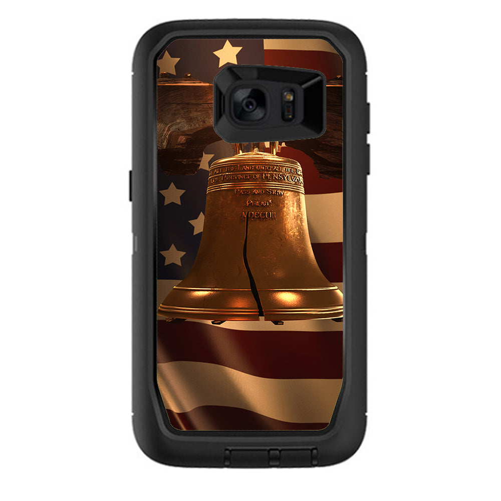  Liberty Bell America Strong Otterbox Defender Samsung Galaxy S7 Edge Skin
