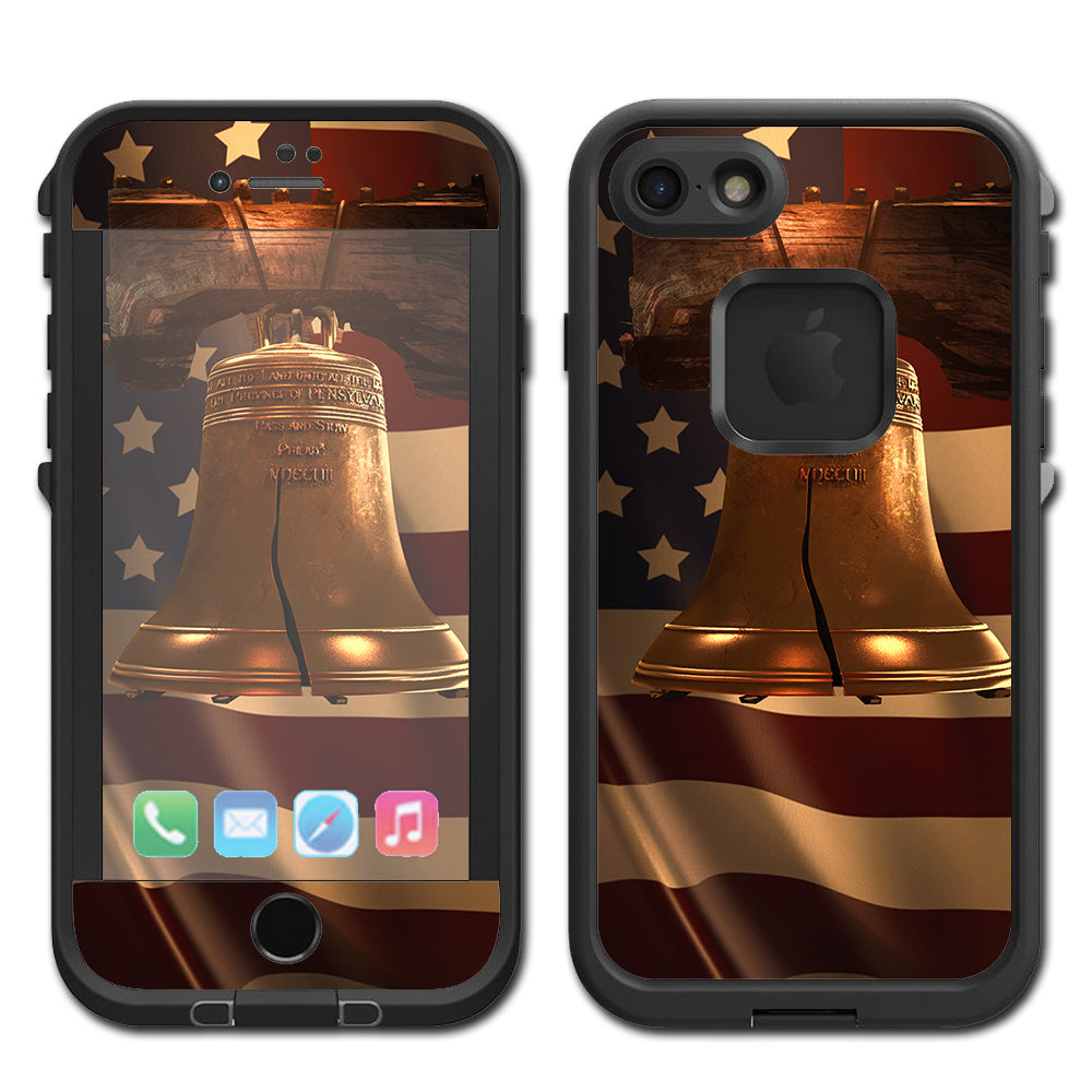  Liberty Bell America Strong Lifeproof Fre iPhone 7 or iPhone 8 Skin