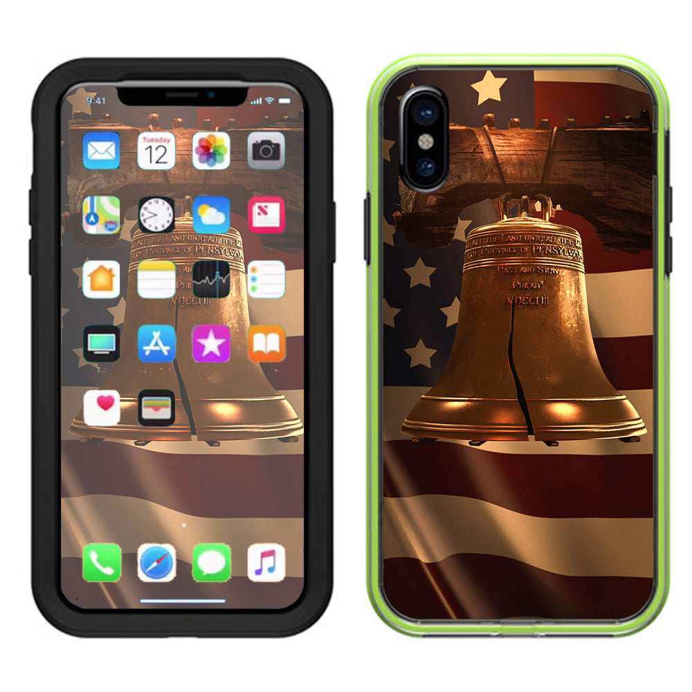  Liberty Bell America Strong Lifeproof Slam Case iPhone X Skin