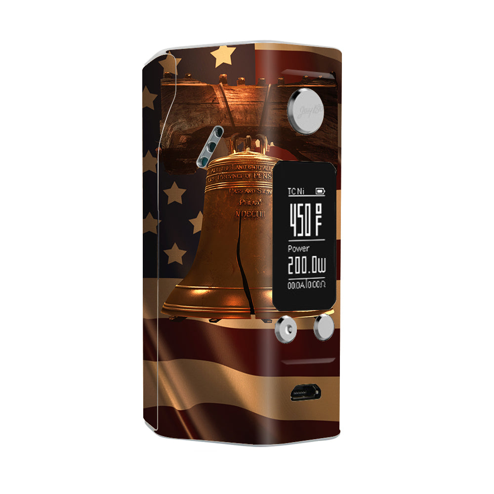  Liberty Bell America Strong Wismec Reuleaux RX200S Skin