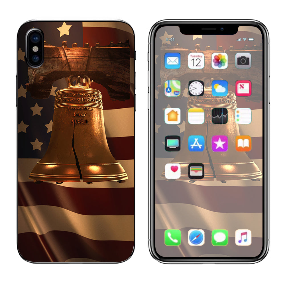  Liberty Bell America Strong Apple iPhone X Skin