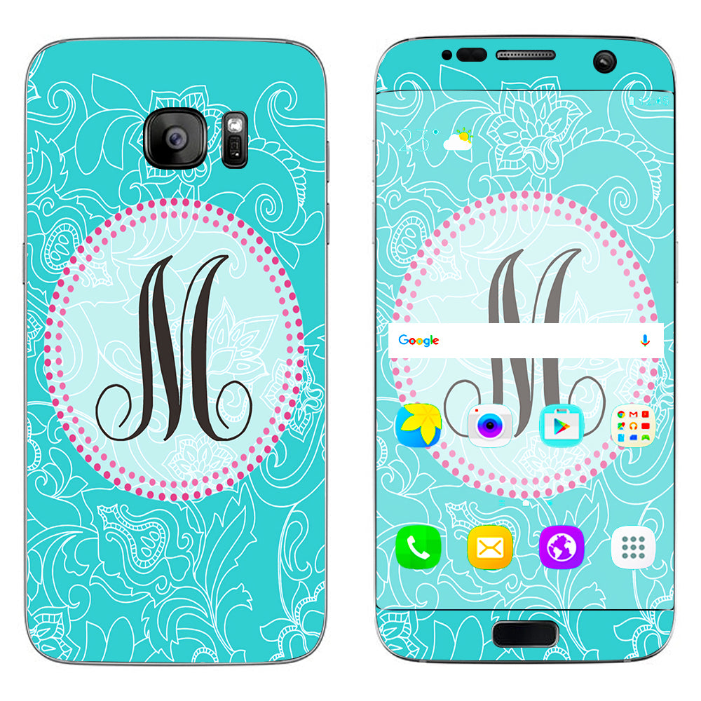  Monogram Letter M Samsung Galaxy S7 Edge Skin
