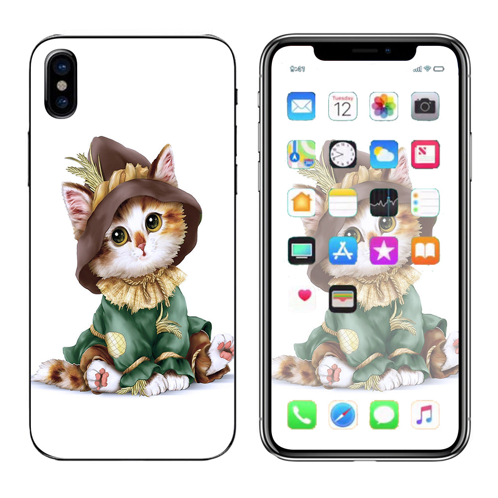  Kitten Scarecrow Apple iPhone X Skin