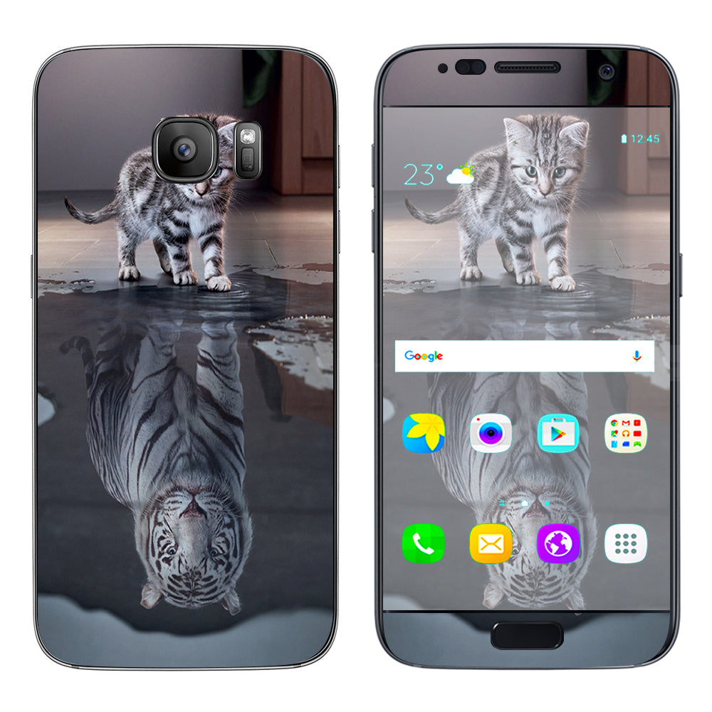  Kitten Reflection Of Lion Samsung Galaxy S7 Skin