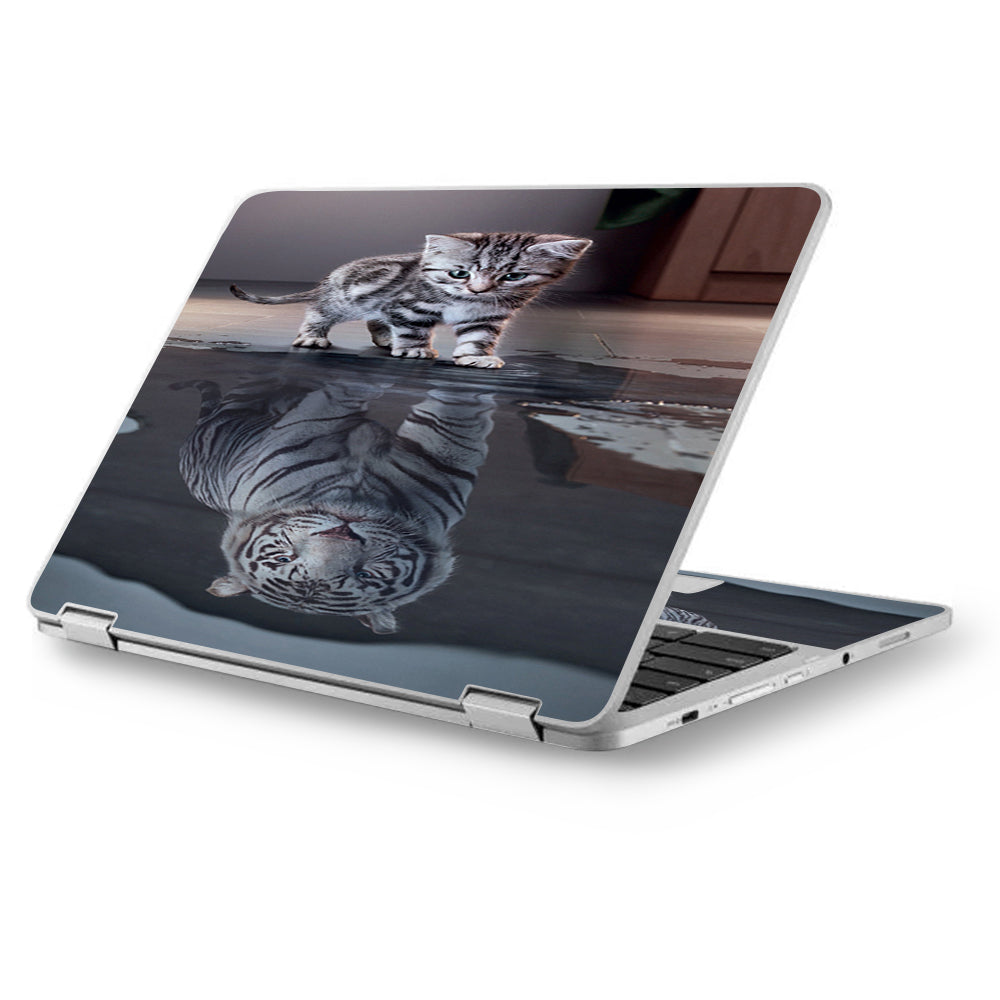  Kitten Reflection Of Lion Asus Chromebook Flip 12.5" Skin