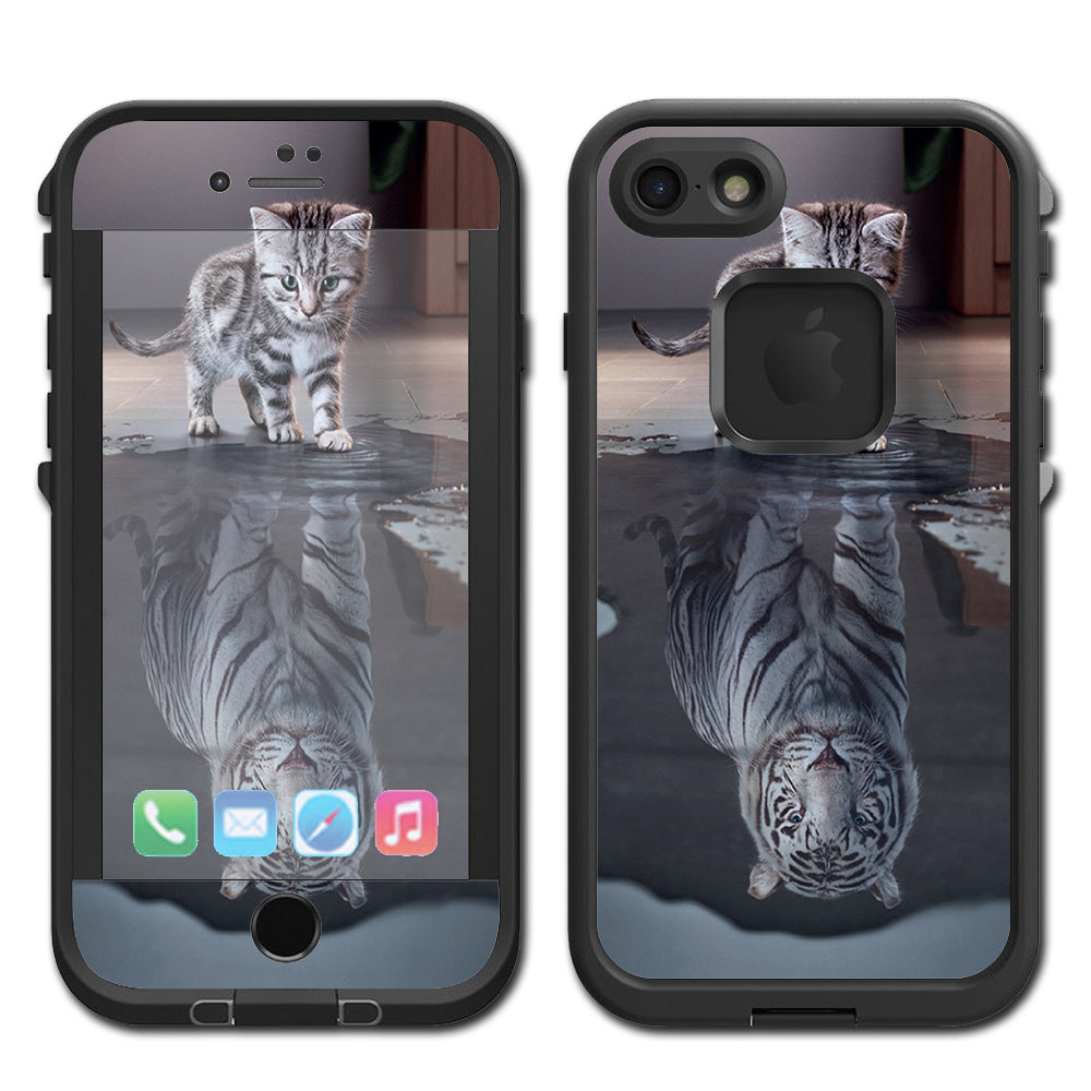  Kitten Reflection Of Lion Lifeproof Fre iPhone 7 or iPhone 8 Skin