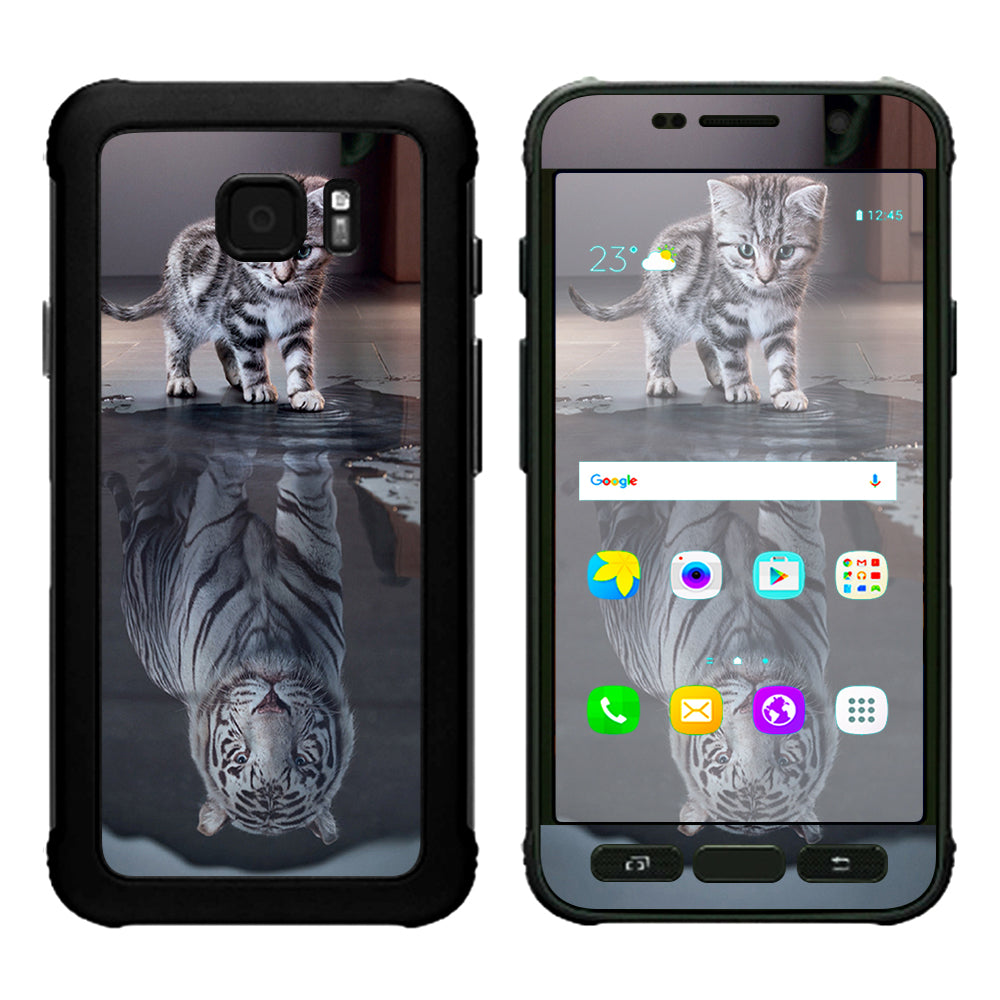  Kitten Reflection Of Lion Samsung Galaxy S7 Active Skin