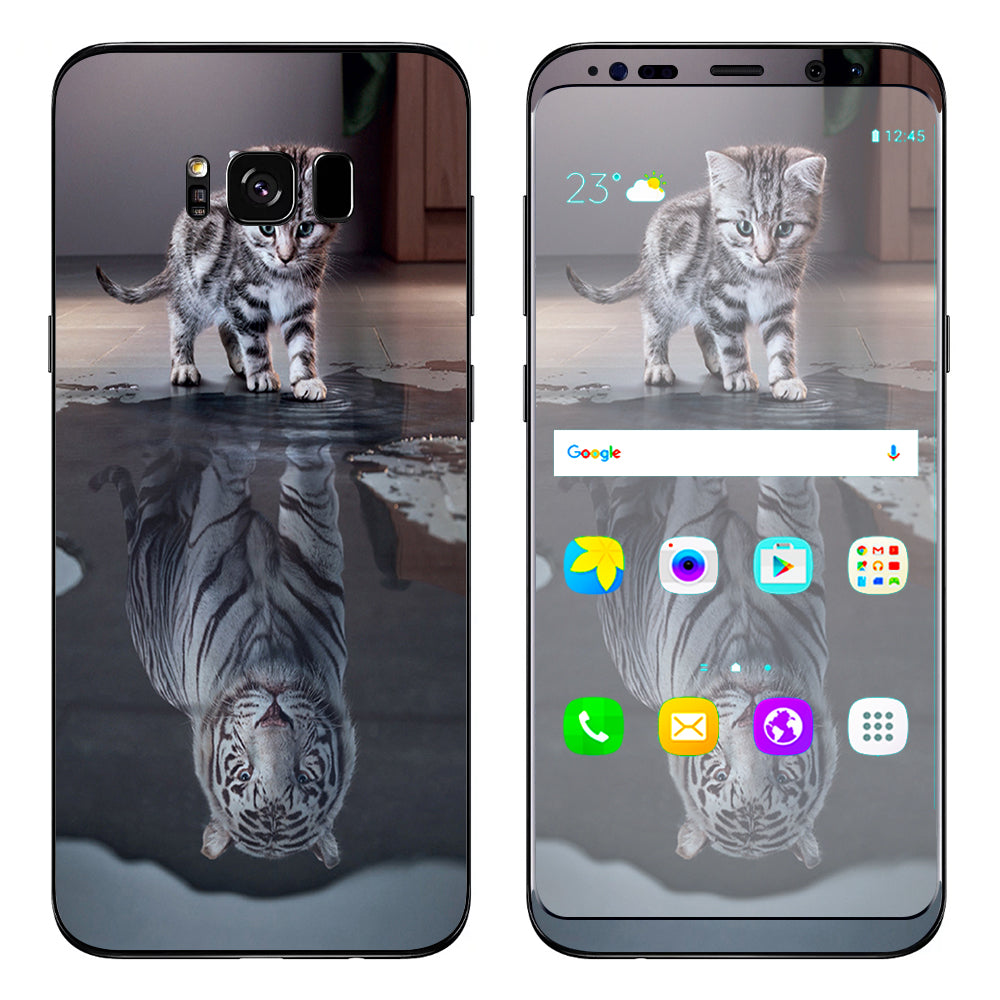  Kitten Reflection Of Lion Samsung Galaxy S8 Skin