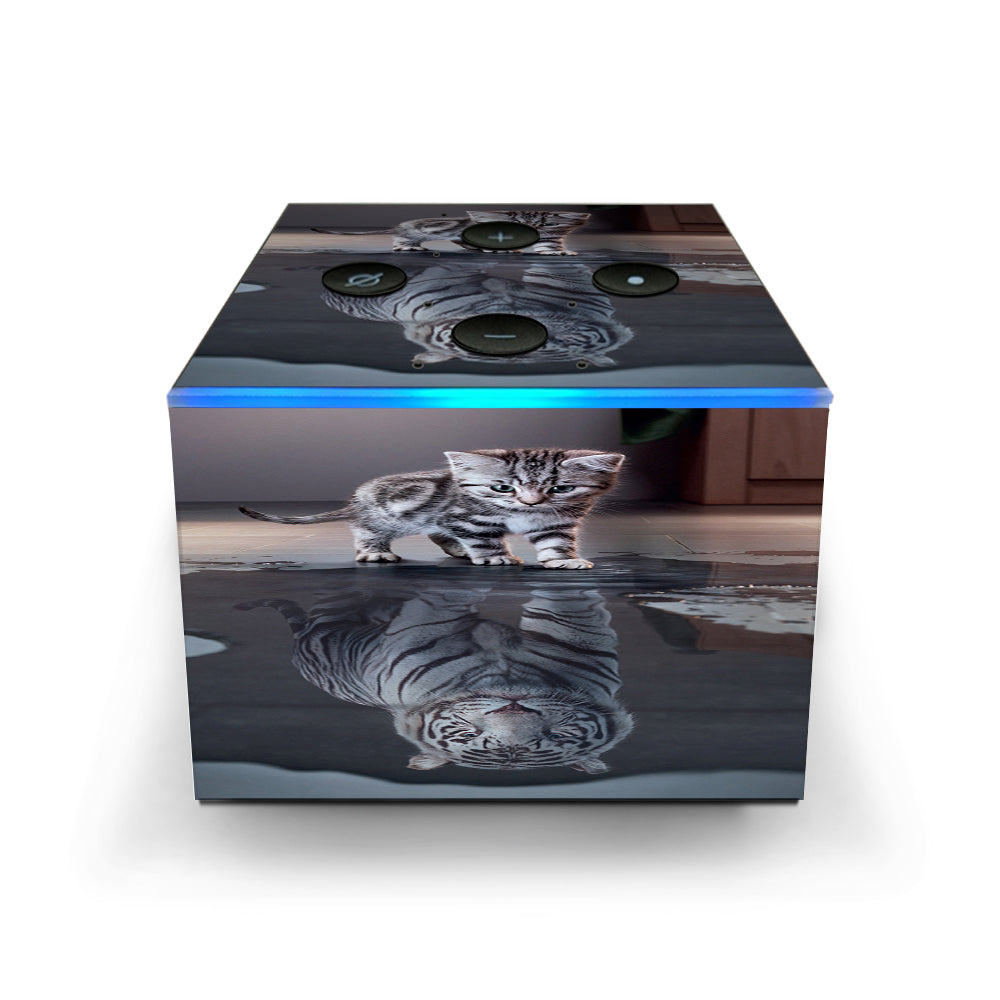  Kitten Reflection Of Lion Amazon Fire TV Cube Skin