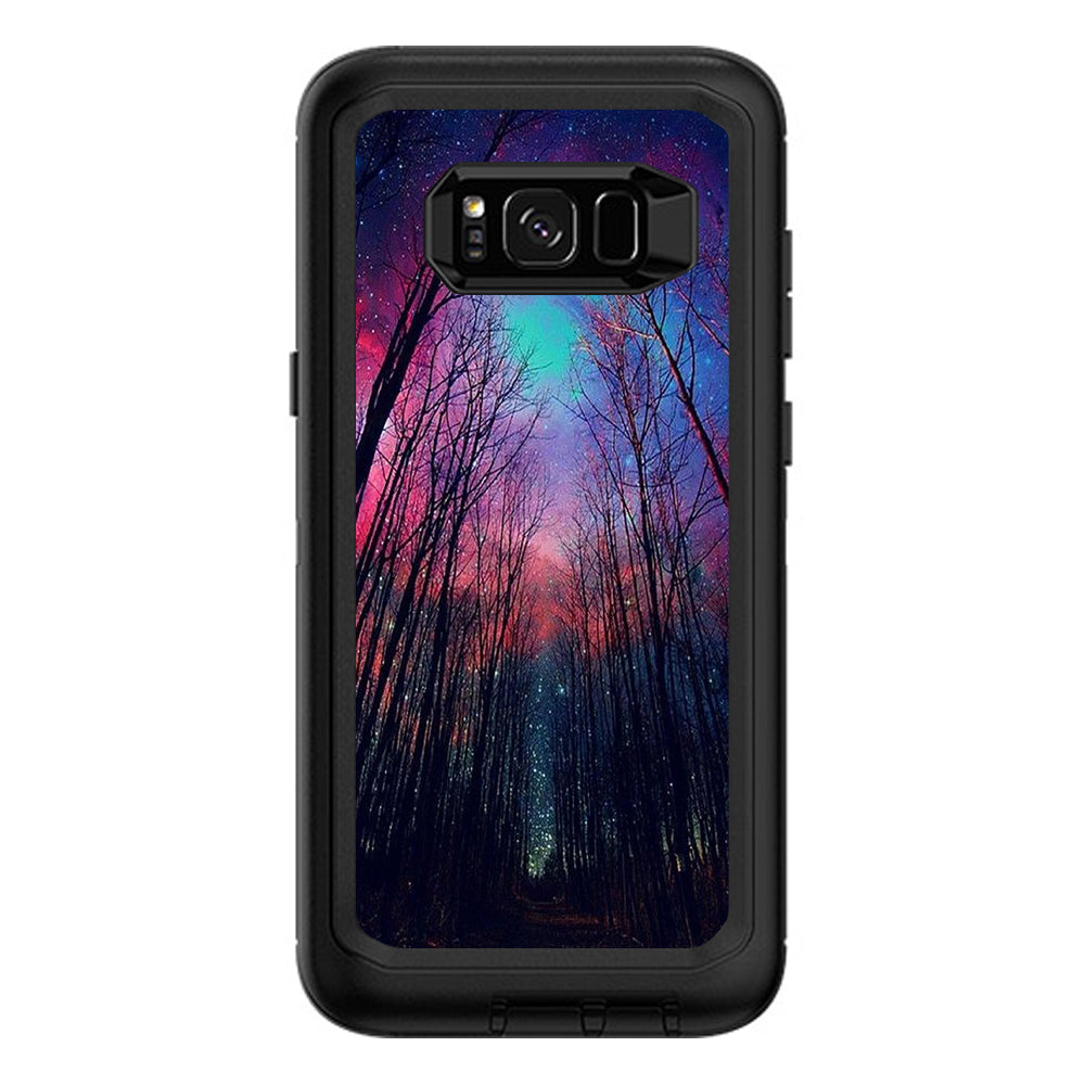  Galaxy Sky Through Trees Forest Otterbox Defender Samsung Galaxy S8 Plus Skin