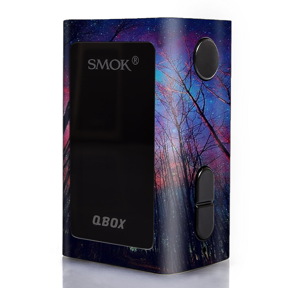  Galaxy Sky Through Trees Forest Smok Q-Box Skin