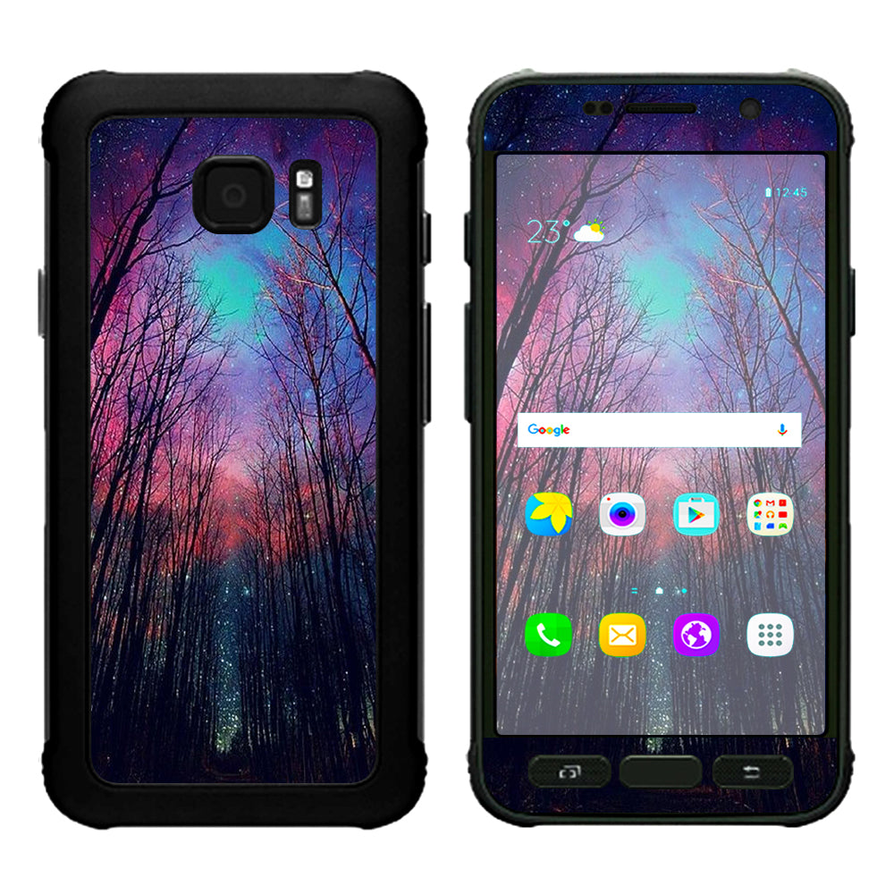  Galaxy Sky Through Trees Forest Samsung Galaxy S7 Active Skin