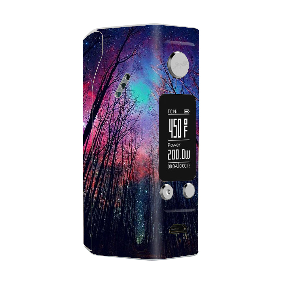  Galaxy Sky Through Trees Forest Wismec Reuleaux RX200S Skin