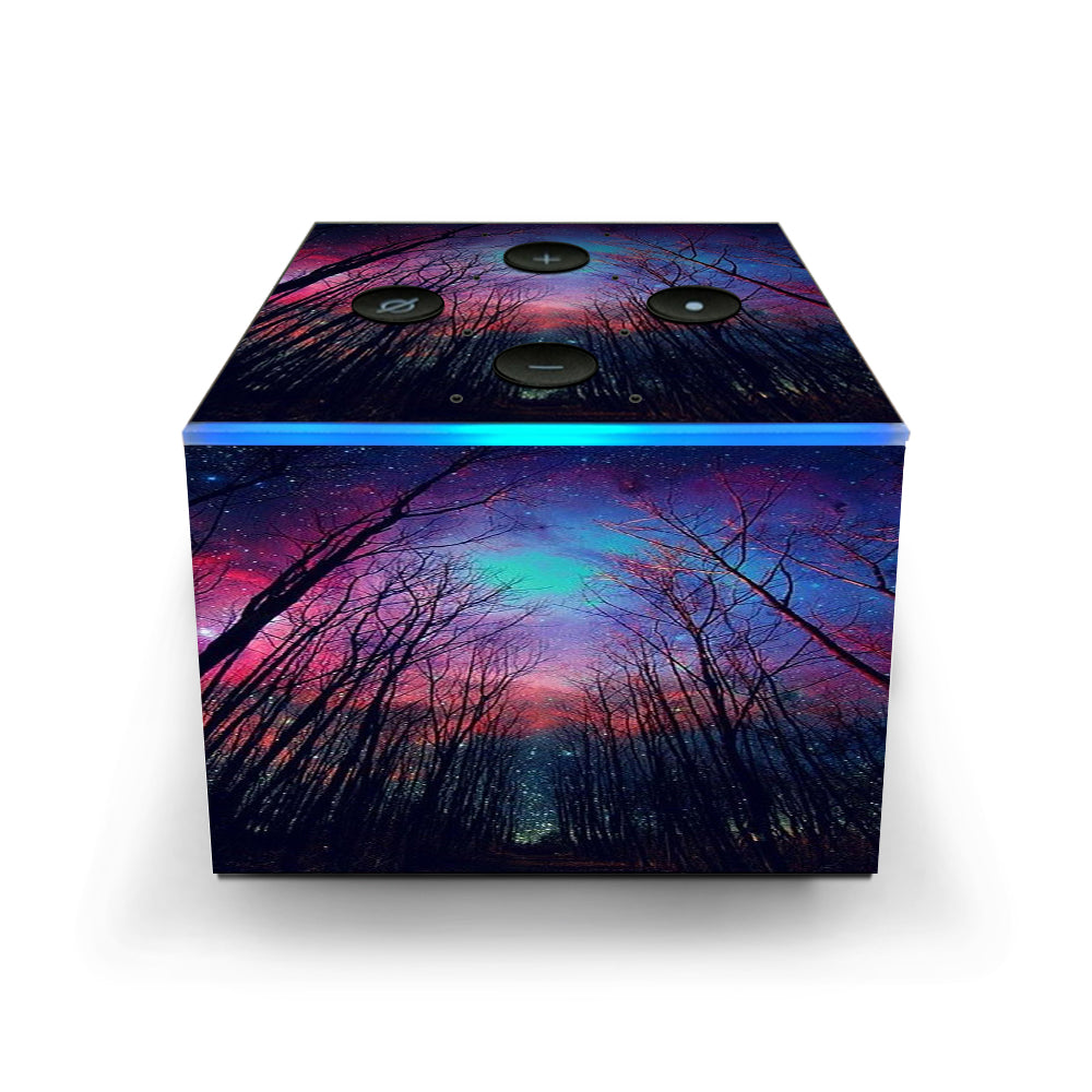  Galaxy Sky Through Trees Forest Amazon Fire TV Cube Skin